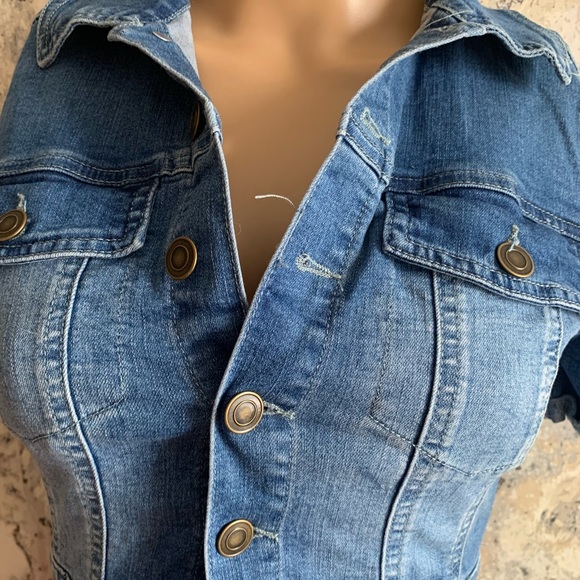 DISTRESSED DENIM DRESS option to add belt size small *fashion nova * - Picture 4 of 6